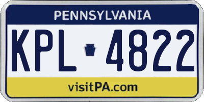 PA license plate KPL4822