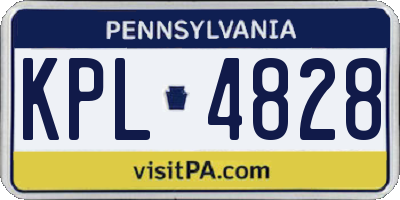 PA license plate KPL4828