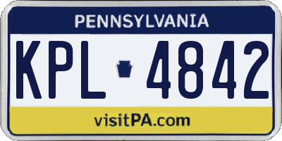 PA license plate KPL4842