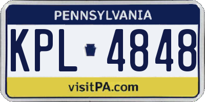 PA license plate KPL4848