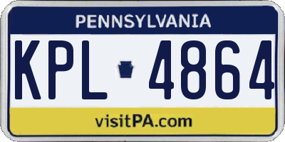 PA license plate KPL4864