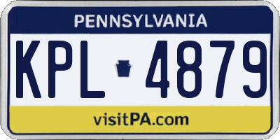 PA license plate KPL4879