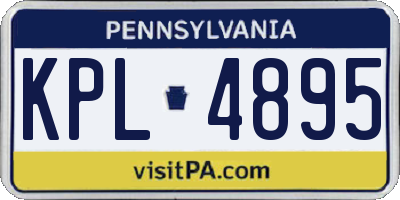 PA license plate KPL4895