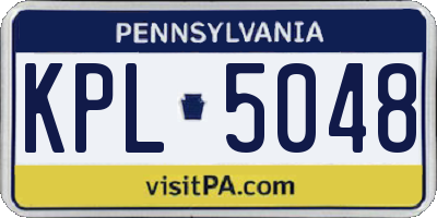 PA license plate KPL5048