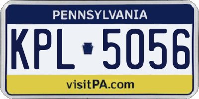 PA license plate KPL5056