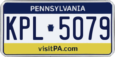 PA license plate KPL5079