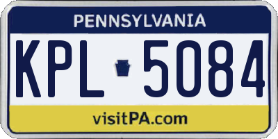 PA license plate KPL5084