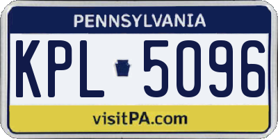 PA license plate KPL5096