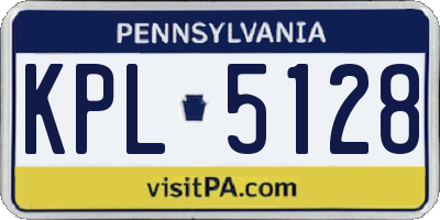 PA license plate KPL5128