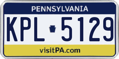 PA license plate KPL5129
