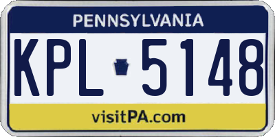 PA license plate KPL5148