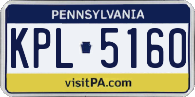 PA license plate KPL5160