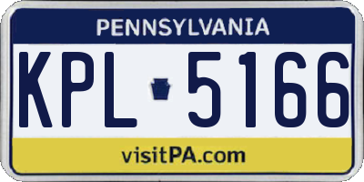 PA license plate KPL5166