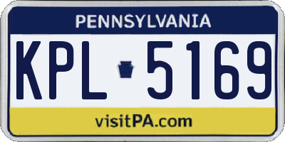 PA license plate KPL5169