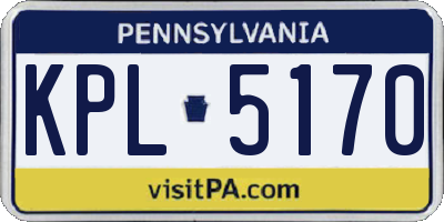 PA license plate KPL5170