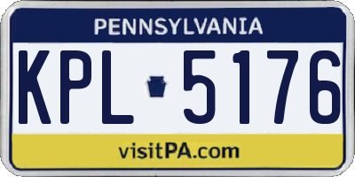 PA license plate KPL5176