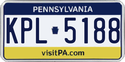 PA license plate KPL5188