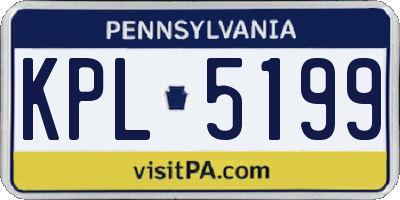 PA license plate KPL5199