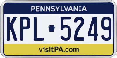 PA license plate KPL5249