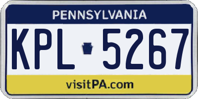 PA license plate KPL5267