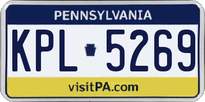 PA license plate KPL5269