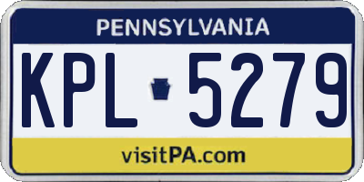 PA license plate KPL5279
