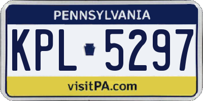 PA license plate KPL5297