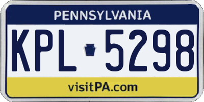 PA license plate KPL5298
