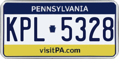 PA license plate KPL5328