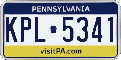 PA license plate KPL5341