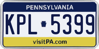 PA license plate KPL5399