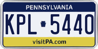 PA license plate KPL5440