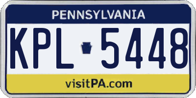 PA license plate KPL5448