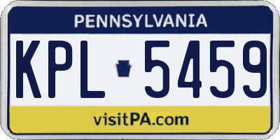 PA license plate KPL5459