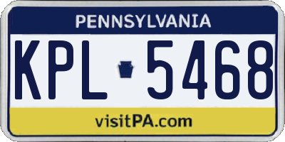 PA license plate KPL5468