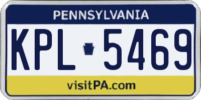 PA license plate KPL5469