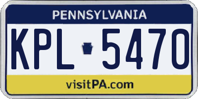 PA license plate KPL5470