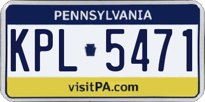PA license plate KPL5471