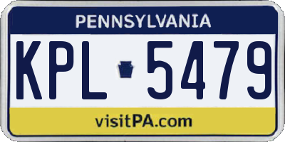 PA license plate KPL5479