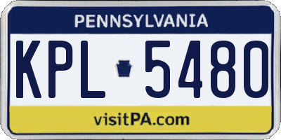 PA license plate KPL5480