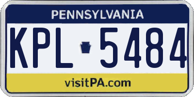 PA license plate KPL5484