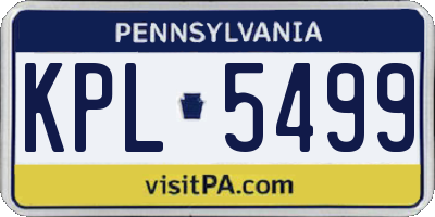 PA license plate KPL5499