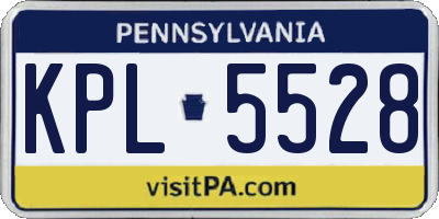 PA license plate KPL5528