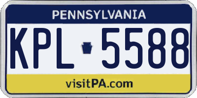 PA license plate KPL5588