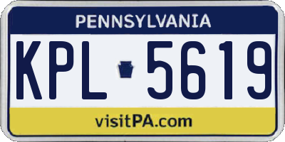 PA license plate KPL5619