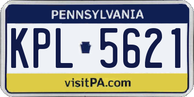 PA license plate KPL5621