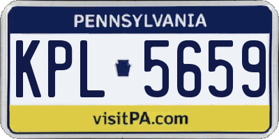 PA license plate KPL5659