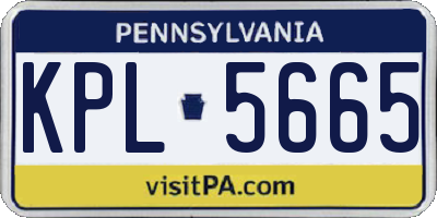 PA license plate KPL5665