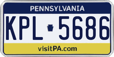 PA license plate KPL5686