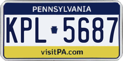PA license plate KPL5687